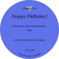 Happy Birthday 2oz Candle- Blue