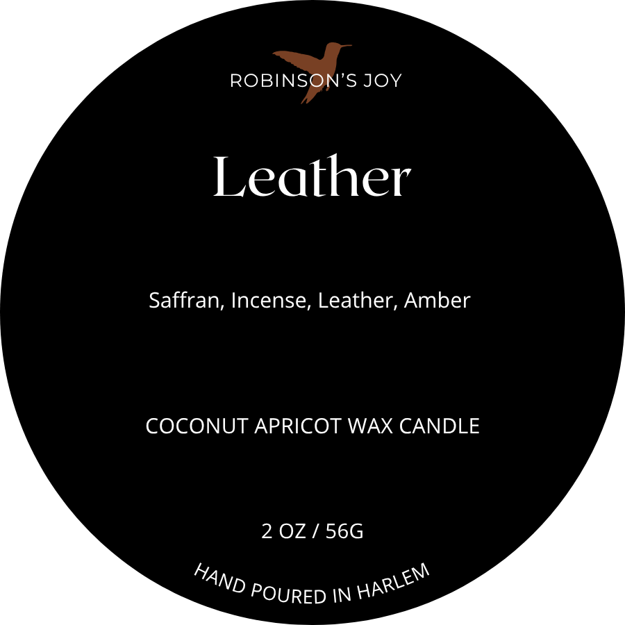Leather 2oz Candle - Black Label  Men's Collection