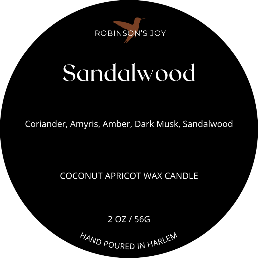 Sandalwood  2oz Candle - Black Label Men's Collection