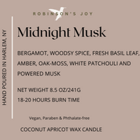 Midnight Musk 8.5 oz Glass Candle- Signature Collection