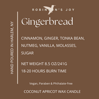 Gingerbread 8.5 oz Glass Candle- Fall Collection 2025