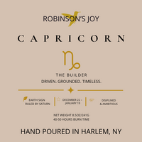 The Capricorn 8.5 oz Glass Candle - Zodiac Collection