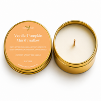 Vanilla Pumpkin Marshmallow 2oz Travel Candle- Fall Collection