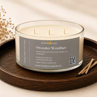 Sweater Weather 8.5 oz Glass Candle- Fall Collection