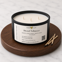 Sweet Tobacco 8.5 oz Glass Candle- Black Label Men's Collection