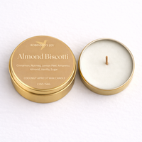 Almond Biscotti 2oz Travel Candle - Cafe Collection