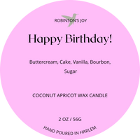 Happy Birthday 2oz Candle- Pink
