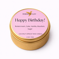 Happy Birthday 2oz Candle- Pink