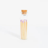 Lavender, Baby Pink, White Matches in Cork Vial