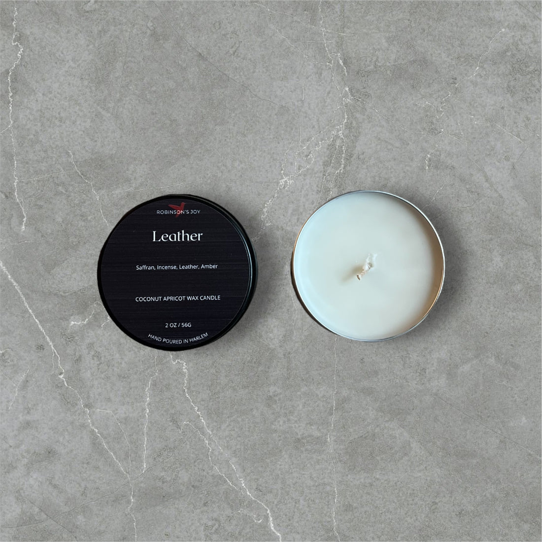 Leather 2oz Candle - Black Label  Men's Collection