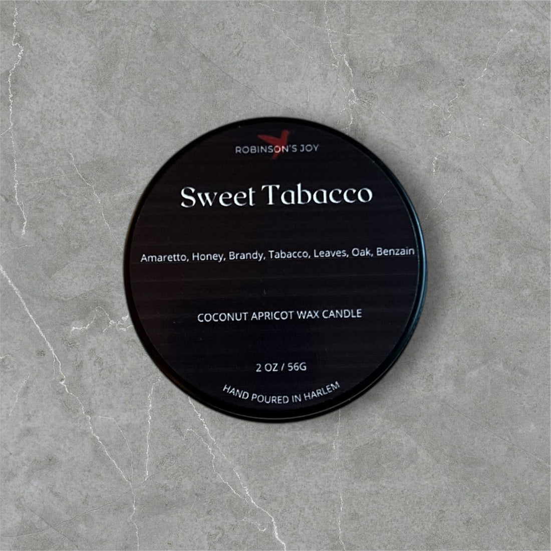Sweet Tabacco 2oz Candle -  Black Label Men's Collection