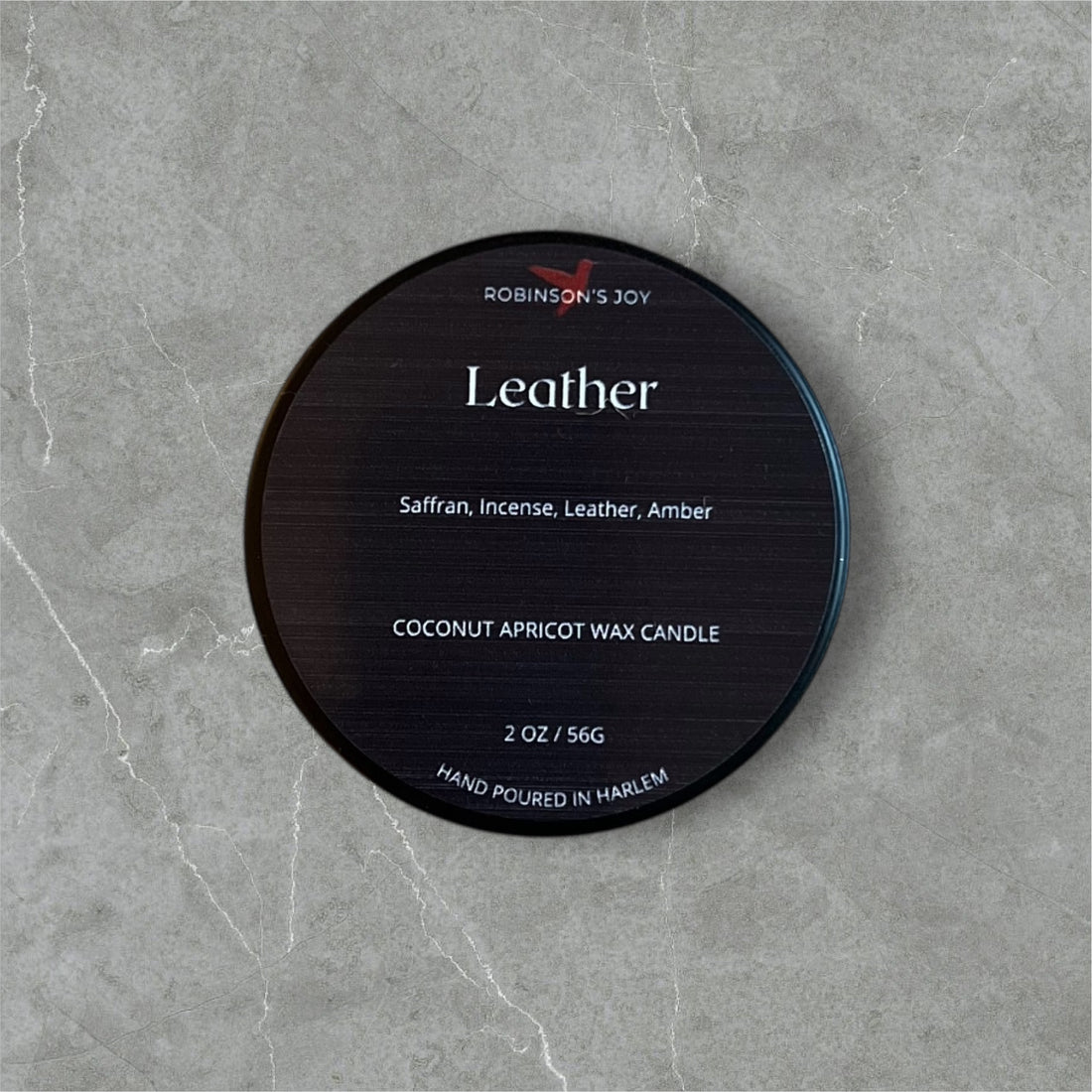 Leather 2oz Candle - Black Label  Men's Collection