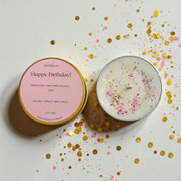 Happy Birthday 2oz Candle- Pink