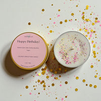 Happy Birthday 2oz Candle- Pink