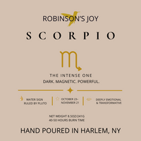 The Scorpio 8.5 oz Glass Candle - Zodiac Collection