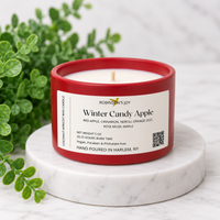 Winter Candy Apple 5oz Ceramic Candle- Holiday Collection