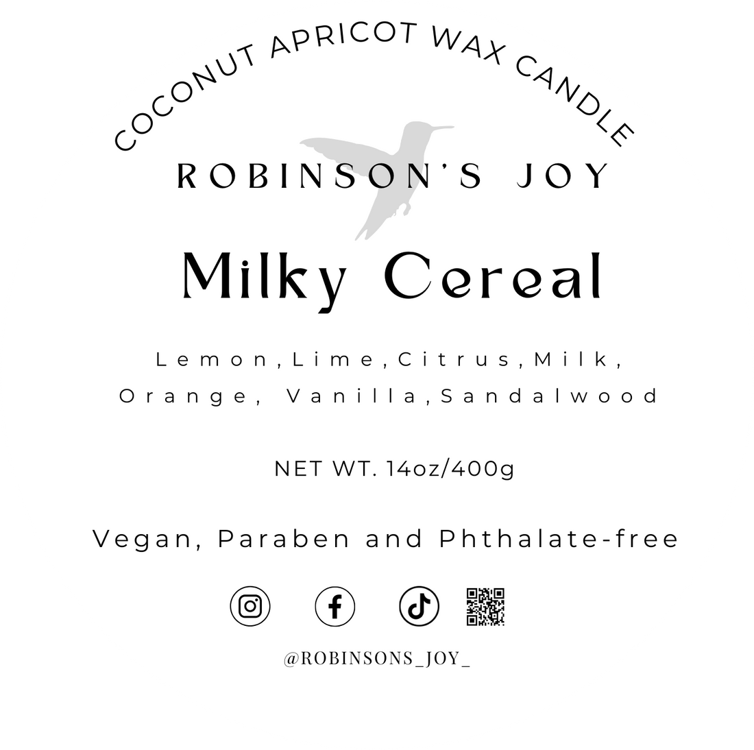 “Milky Cereal” Luxury Tin Candle