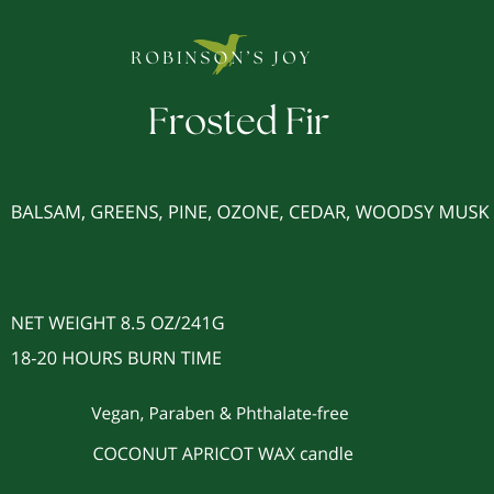 Frosted Fir 8.5 oz Glass Candle- Holiday 2025 Collection