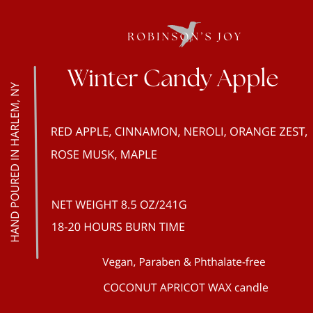Winter Candy Apple 8.5 oz Glass Candle- Holiday 2025 Collection