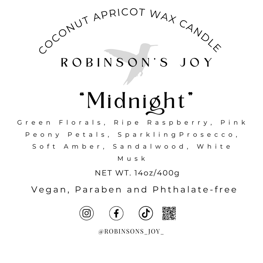 “Midnight” Luxury Tin Candle