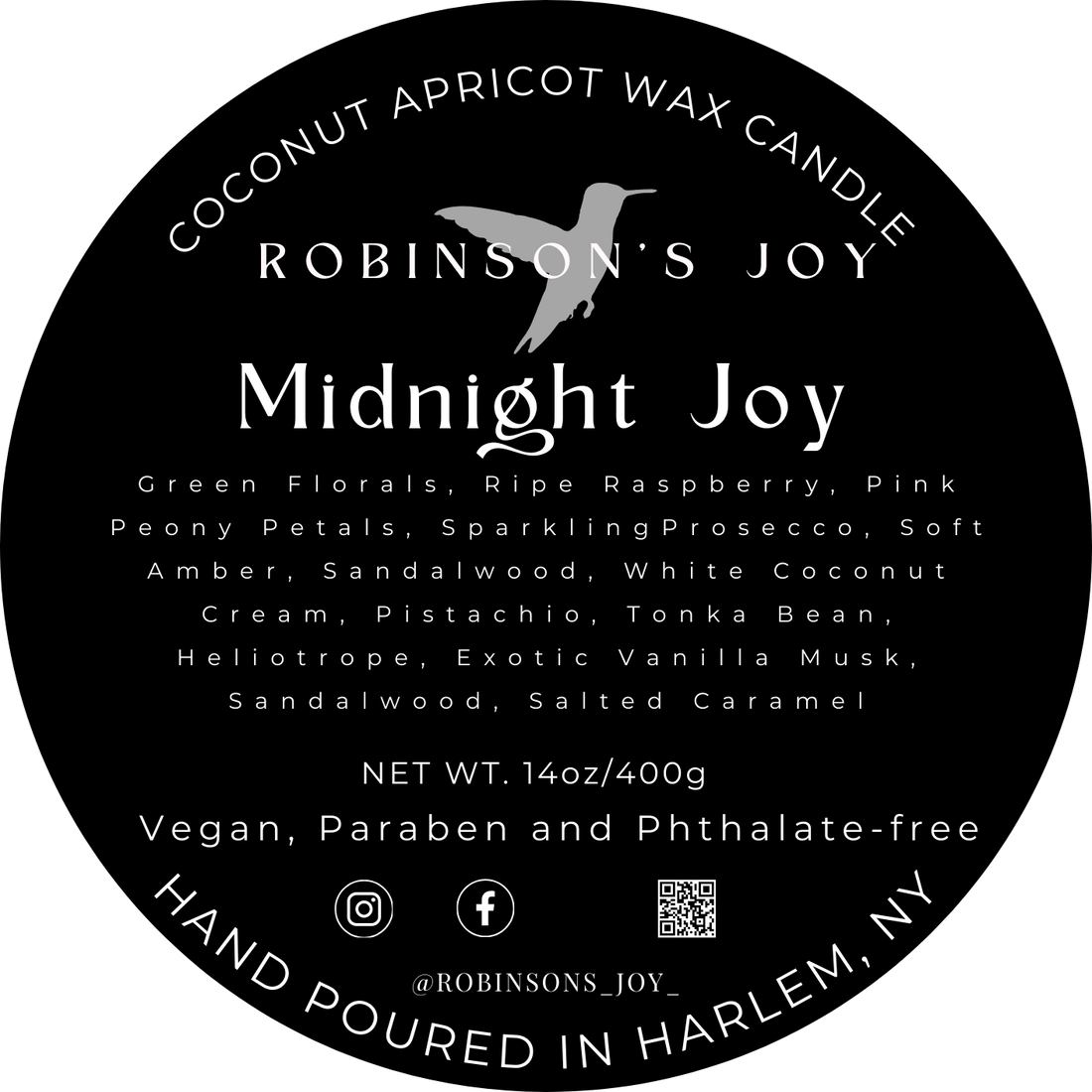 Midnight Joy Luxury Tin 14oz Candle - ROMANTIC COLLECTION