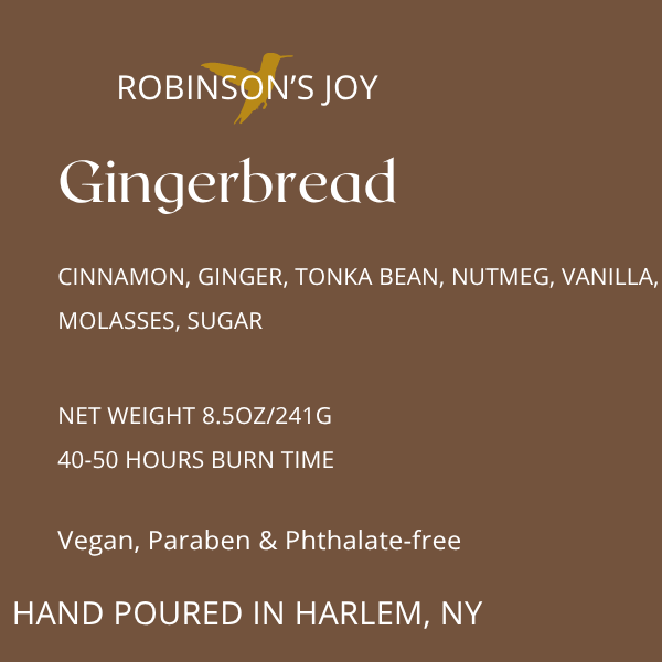 Gingerbread 8.5 oz Glass Candle- Fall Collection