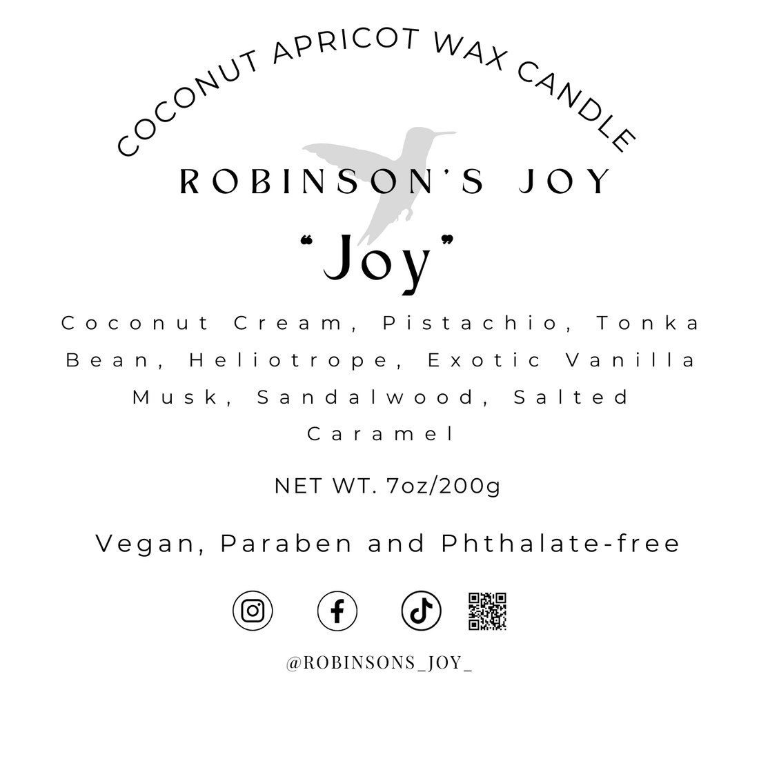 “Joy” Luxury 7 oz Tin Candle- SIGNATURE COLLECTION