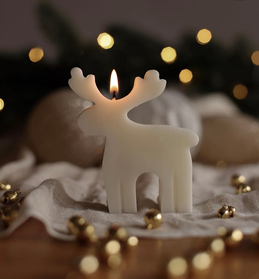 Holiday Deer Sculpture Candle