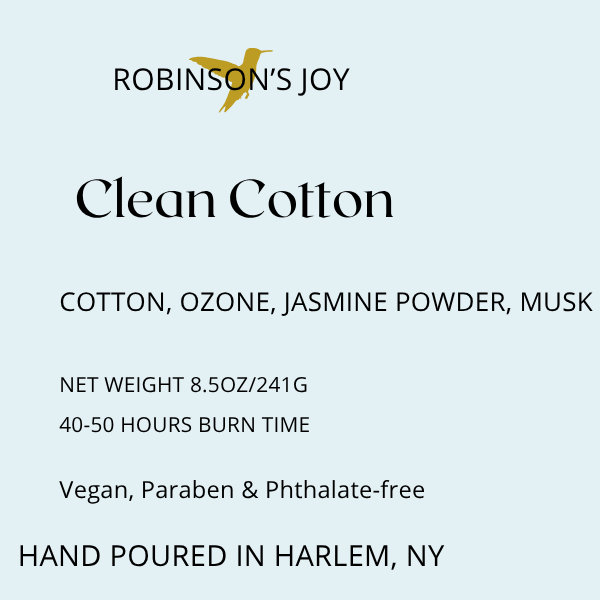 Clean Cotton 8.5 oz Glass Candle