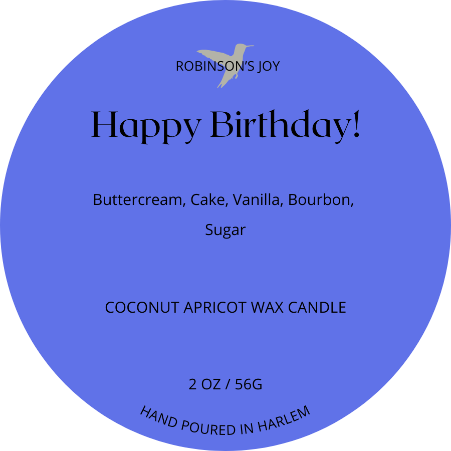 Happy Birthday 2oz Candle- Blue