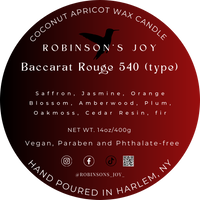 Baccarat Rouge 540 (type) 14oz Candle- ROMANTIC COLLECTION