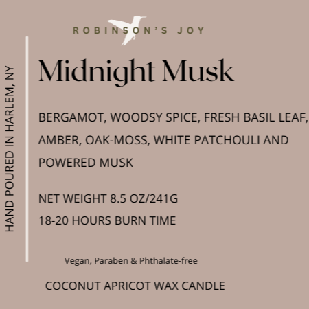 Midnight Musk 8.5 oz Glass Candle- Signature Collection