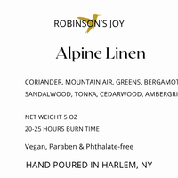 Alpine Linen 5oz Ceramic Candle- Holiday  Collection