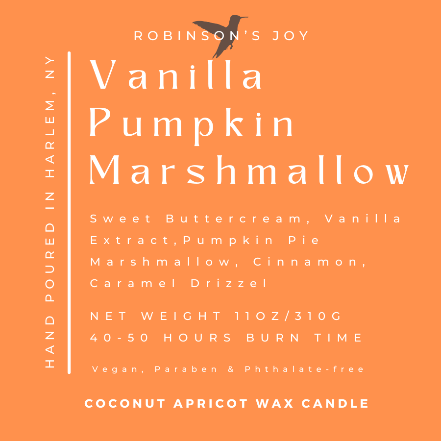 Vanilla Pumpkin Marshmallow Luxury Tin Candle- Fall Collection