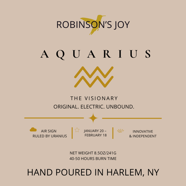 The Aquarius 8.5 oz Candle - Zodiac Collection