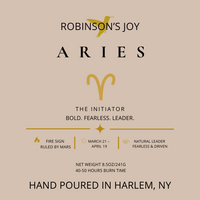 The Aries 8.5 oz Glass Candle - Zodiac Collection