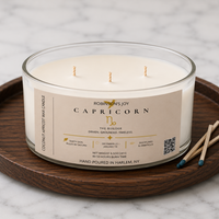 The Capricorn 8.5 oz Glass Candle - Zodiac Collection
