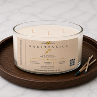 The Sagittarius 8.5 oz Glass Candle - Zodiac Collection