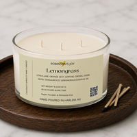 Lemongrass 8.5 oz Glass Candle- Signature Collection