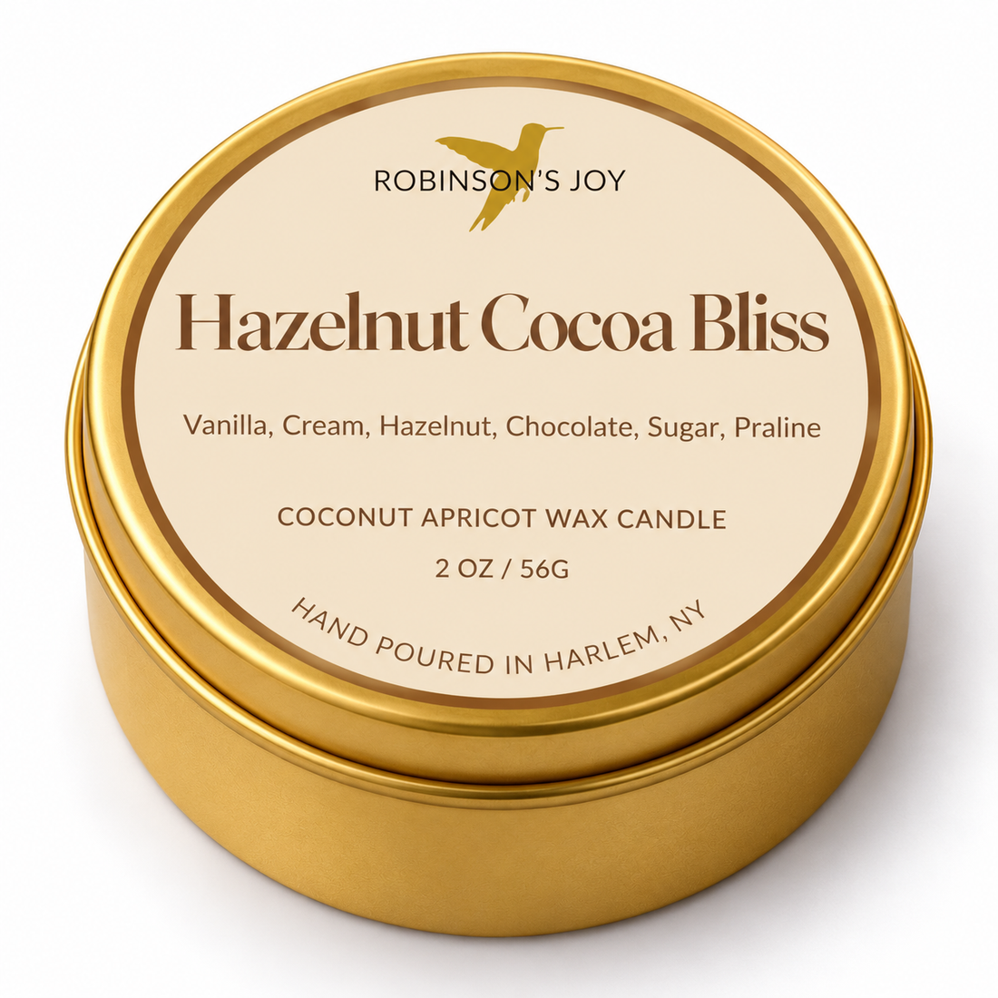Hazelnut Cocoa Bliss 2oz Travel Candle - Cafe Collection