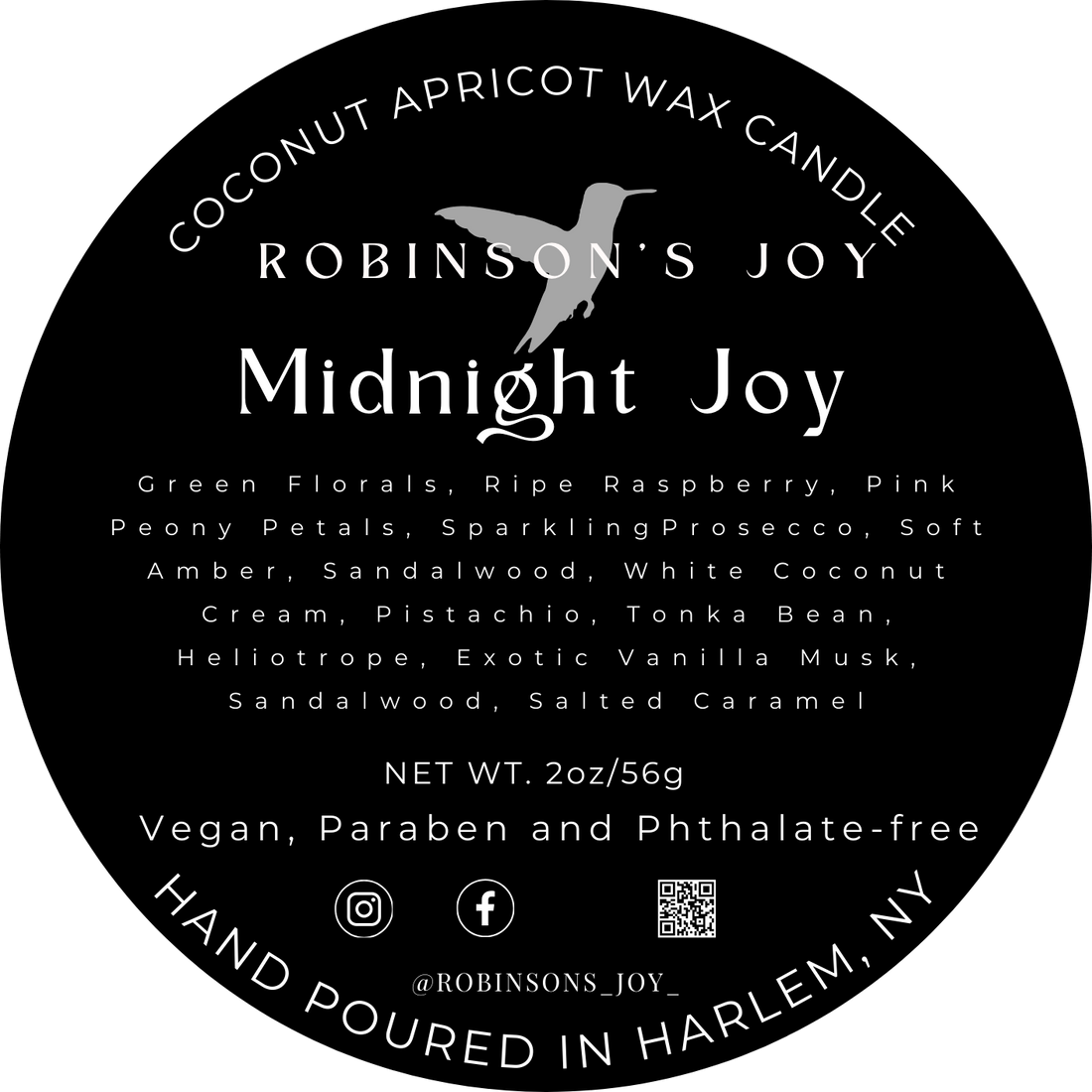 Midnight Joy 2oz Travel Candle- ROMANTIC COLLECTION