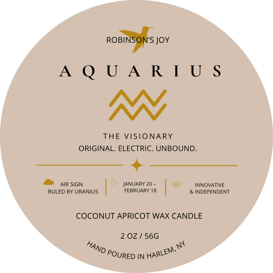 The Aquarius Candle - Zodiac Collection