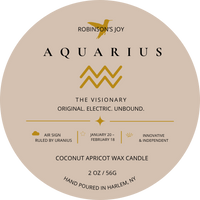 The Aquarius Candle - Zodiac Collection