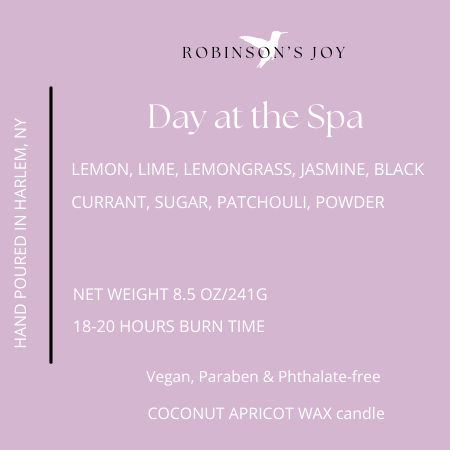 Day at the Spa 8.5 oz Glass Candle- Signature Collection