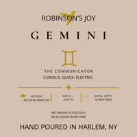 The Gemini 8.5 oz Glass Candle - Zodiac Collection