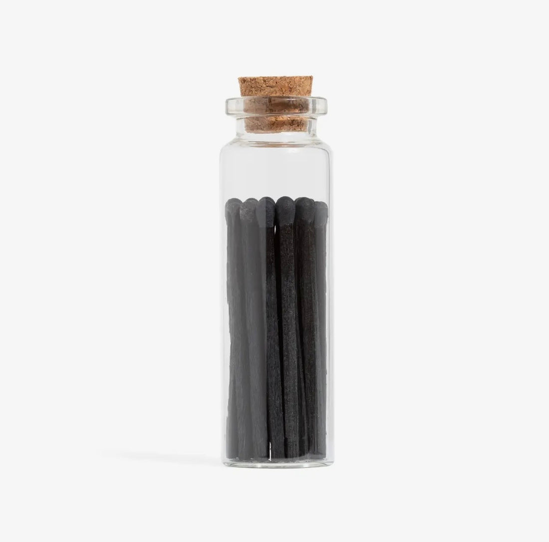All Black Matches in Cork Vial