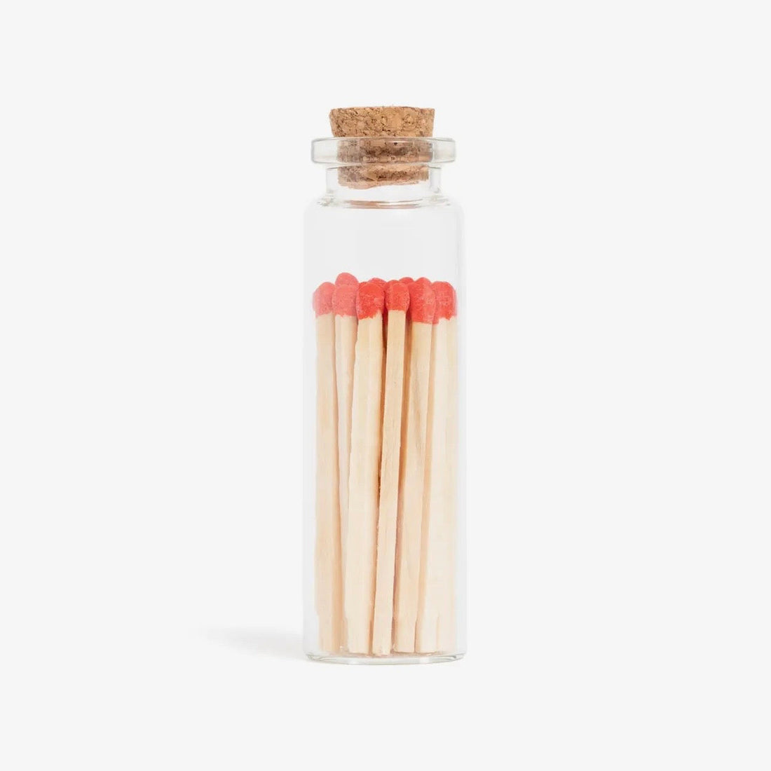 Cherry Red Matches in Cork Vial