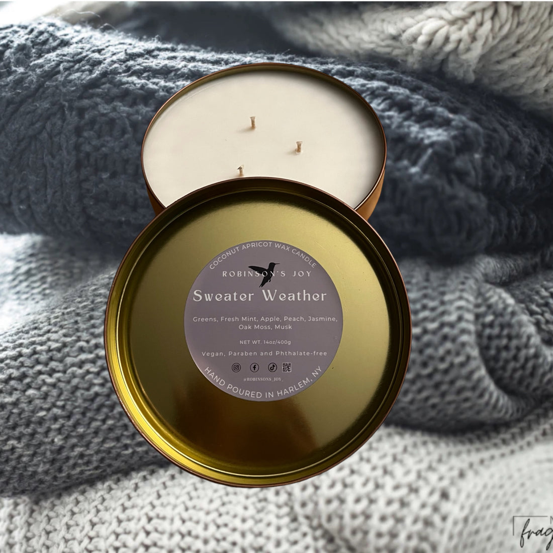 Sweater Weather Luxury Tin Candle- Fall Collection