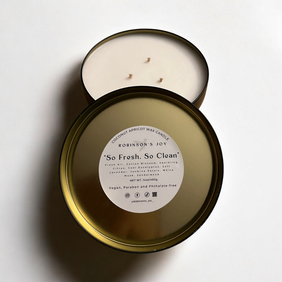 " So Fresh, So Clean" Luxury Tin Candle