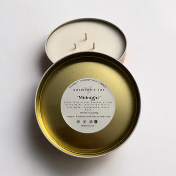 “Midnight” Luxury Tin Candle